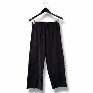 Dress to Kill Black/White Pinstripe Double Pocket PantsWide-Leg Knotted Size 1